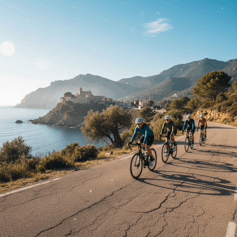 Cycling scene of 53douze tours Empuriabrava