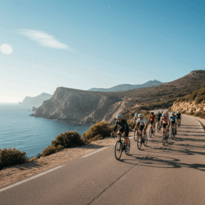Cycling scene of 53douze tours Rosas*** Goya