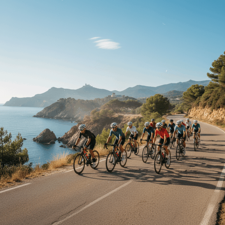 Cycling scene of 53douze tours Rosas*** Sant Marc