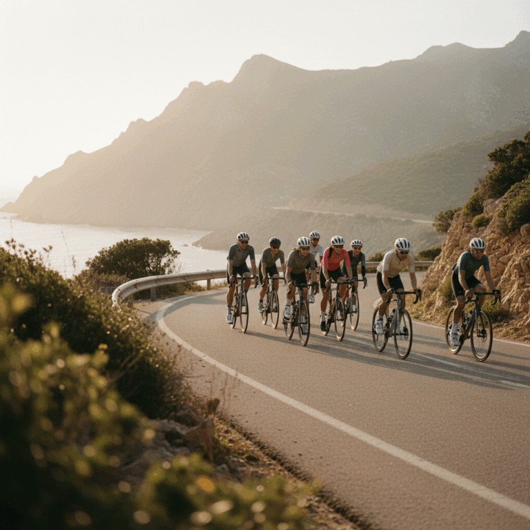 Cycling scene of 53douze tours Rosas*** Goya