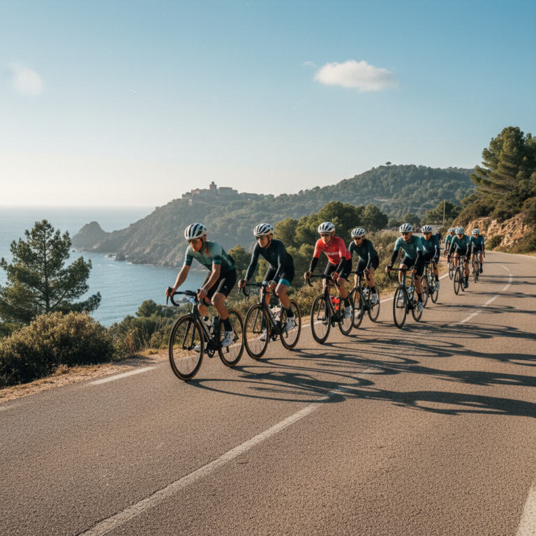 Cycling scene of 53douze tours Rosas Stage Loisirs et Perfectionnement (S15)